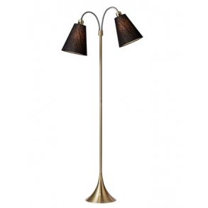 Fodgnger Gulvlampe - Antik Messing/Sort - Nielsen Light