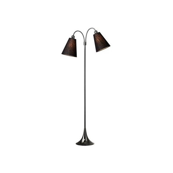 Fodgnger Gulvlampe - Sort Forkromet - Sort - Nielsen Light