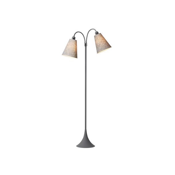 Fodgnger Gulvlampe - Soft Gr/Sort Nistret - Nielsen Light
