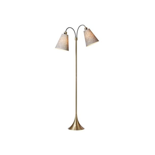 Fodgnger Gulvlampe - Antik Messing/Sort Nistret - Nielsen Light