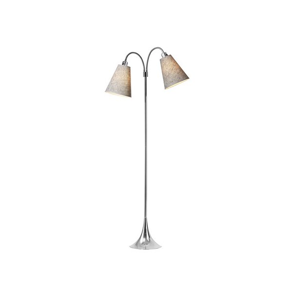 Fodgnger Gulvlampe - Krom/Sort nistret - Nielsen Light
