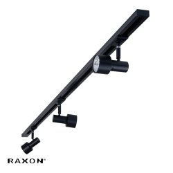 Spotskinne Studio - 1,8M - Sort - inkl. 3 Spots - Raxon