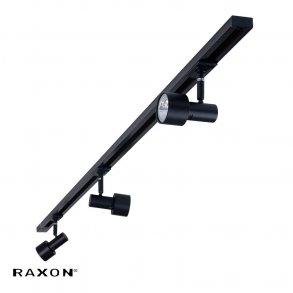 Spotskinne Studio - 1,8M - Sort - inkl. 3 Spots - Raxon