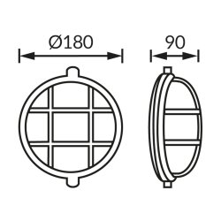 Skotlampe - Salto - Hvid - Gitter - Strhm