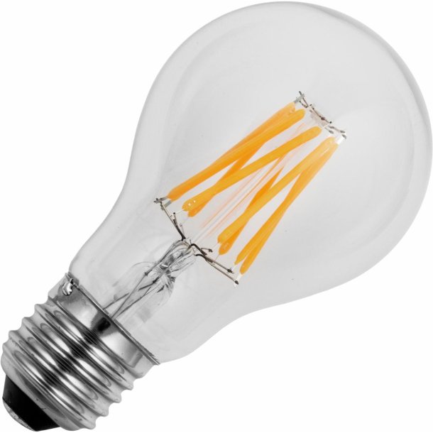 LED Standardpre Klar - E27 - 6,5w - Dmpbar - GN