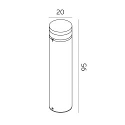 Stavanger Bedlampe - L - Grafit - Norlys
