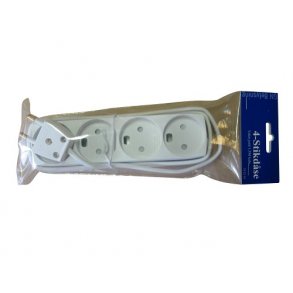 4 Stikdse m/blindhul med 1,5 Meter ledning