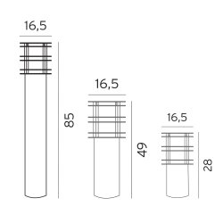 Stockholm Bedlampe - 297 - Sort/Klar - Norlys