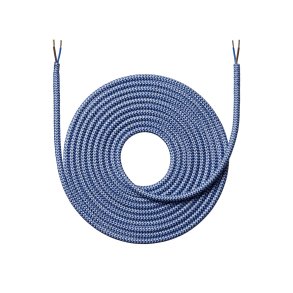 Stofledning 4 meter - Mrkebl/Hvid Zigzag - Nielsen Light