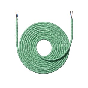 Stofledning 4 meter - Grn/Hvid Zigzag - Nielsen Light