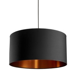 Stofpendel 50 - Sort/Kobber - Nielsen Light