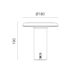 Takku - Trdls Bordlampe - Sort Lakeret - Artemide
