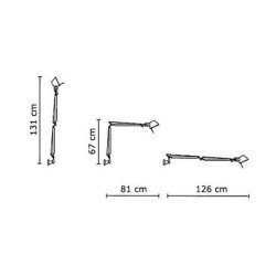 Tolomeo Vglampe - Sort - Inkl. Vgbeslag - Artemide