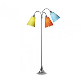 Trafik Gulvlampe - Krom - Limegrn/Orange/Turkis - Nielsen Light