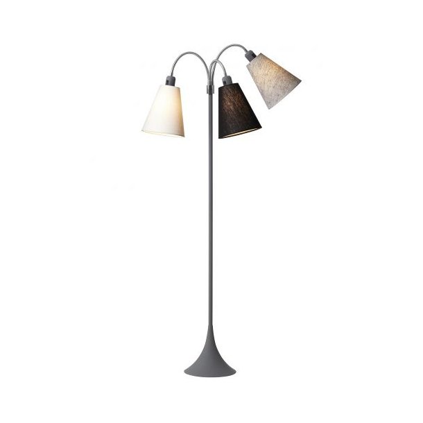 Trafik Gulvlampe - Soft Gr - Hvid/Sort/Sort Nistret - Nielsen Light