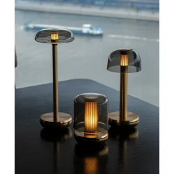 Two - Bordlampe - Gold Glass Smoked - humble