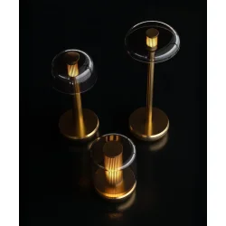Two - Bordlampe - Gold Glass Smoked - humble