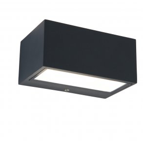 Gemini LED 10W - Vglampe - 3000K - Mrkegr - Lutec