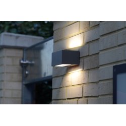 Gemini LED 10W - V�glampe - 3000K - M�rkegr� - Lutec