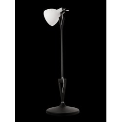 LUXY T1 bordlampe - Sort stel - Blank Hvid - Rotaliana